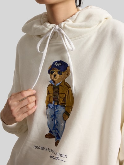Polo Ralph Lauren Comfort Fit Hoodie aus Baumwoll-Mix Offwhite 3