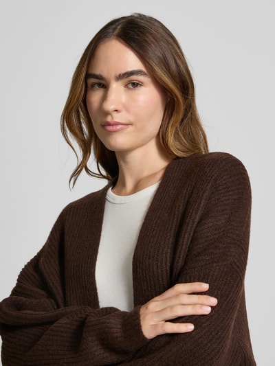 mbyM Kardigan z prążkowanymi wykończeniami Średniobrązowy 3