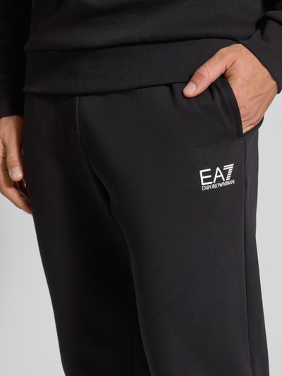EA7 Emporio Armani Sweatbroek met elastische band Zwart - 3