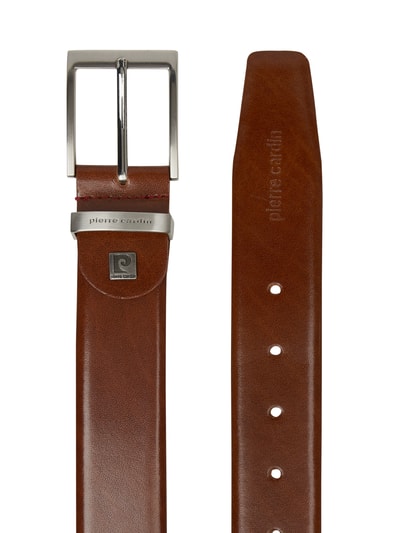 Pierre Cardin Leren ceintuur met doornsluiting Cognac - 2