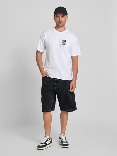 Edwin Flared Jeansshorts im 5-Pocket-Design Modell 'WORKER' Black 1