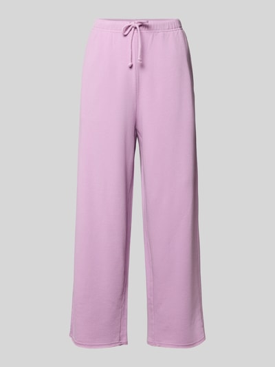 Productfoto, Sweatpants met elastische tailleband model 'ATUBAY' van American Vintage, katoen-elastaanmix, wide leg, lila kleur