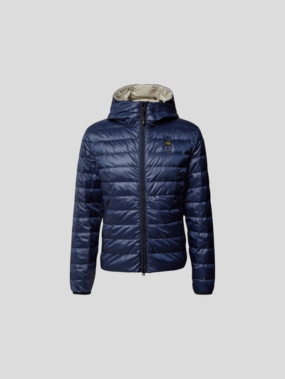 Blauer USA Daunenjacke mit Kapuze Marineblau 2