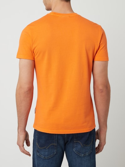 Napapijri T-shirt met logoprint, model 'Serial' Oranje - 5