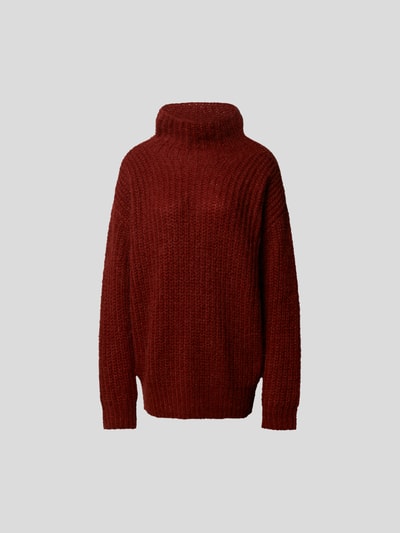 Vanessa Bruno Rollkragenpullover mit Grobstrick-Optik Terrakotta 2