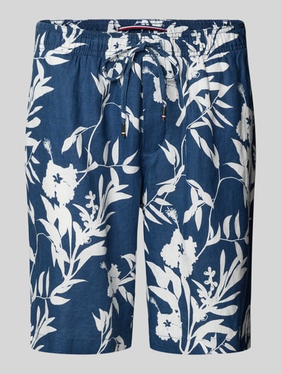 Tommy Hilfiger Relaxed Fit Bermudas aus reinem Leinen Modell 'HARLEM' Blau 2
