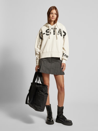 G-Star Raw Oversized Hoodie mit Label-Statement Ecru 1