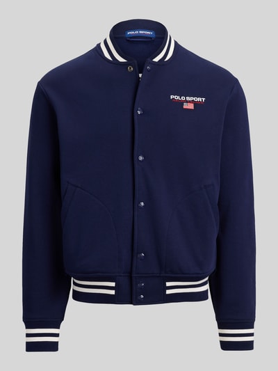 Productfoto, Regular Fit Blouson uit katoenmix van Polo Ralph Lauren, effen, collegekraag, drukknopen, label, geribde boorden, zijzakken
