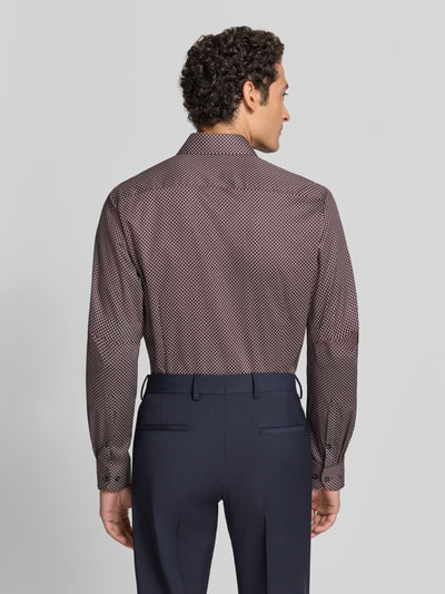 OLYMP Level 5 Body Koszula biznesowa o kroju slim fit z mieszanki bawełny Bordowy 5