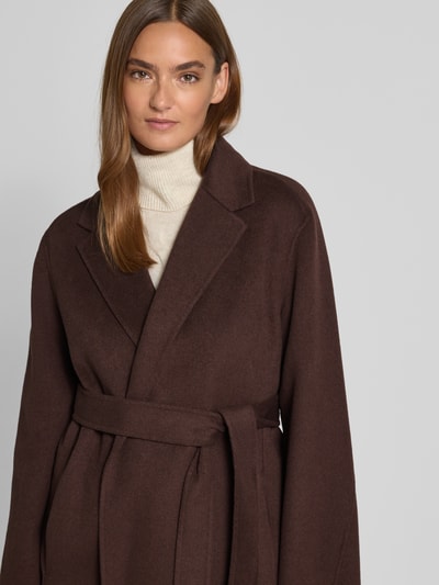 Tommy Hilfiger Płaszcz o kroju regular fit z mieszanki wełny  Ciemnobrązowy 3