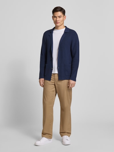 RAGMAN Strickjacke mit Knopfleiste Marine 1