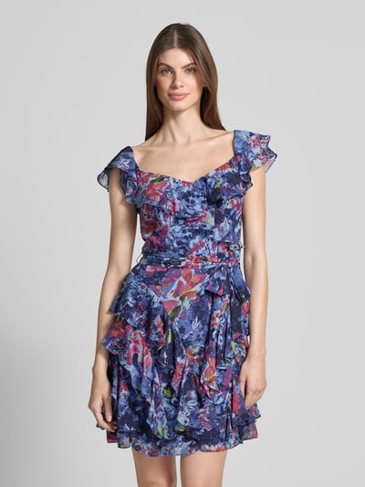 Lauren Ralph Lauren Cocktailkleid mit V-Ausschnitt Modell 'MILCRAE' Blau 4