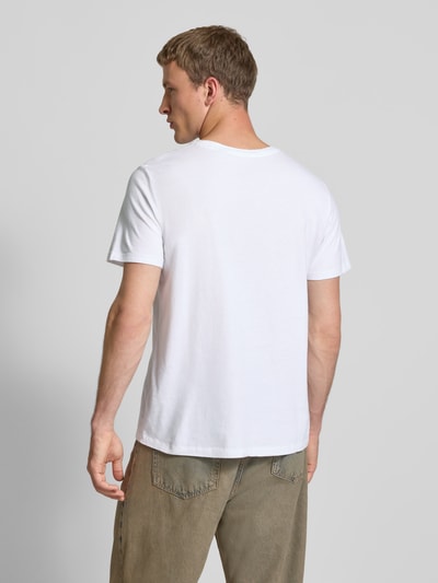 Superdry T-shirt met geribde ronde hals Wit - 5