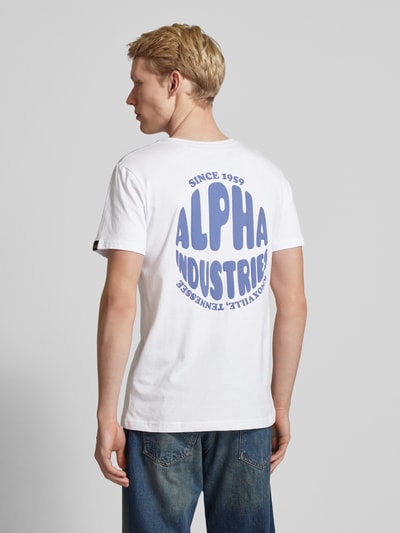 Alpha Industries T-Shirt mit Label-Print Weiss 5