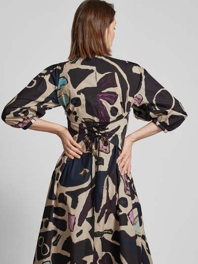 Weekend Max Mara Midi-jurk met all-over print, model 'SASSARI' Beige - 3