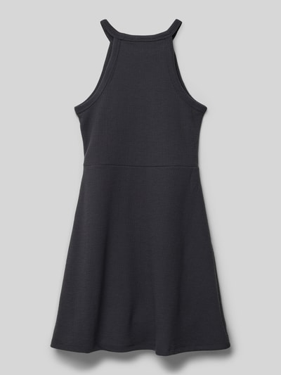 Tom Tailor Leicht ausgestelltes Minikleid in Rippstruktur Graphit 3