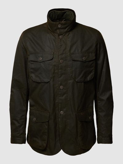 Barbour Jacke mit  aufgesetzten Pattentaschen Modell 'OGSTON' Oliv 2
