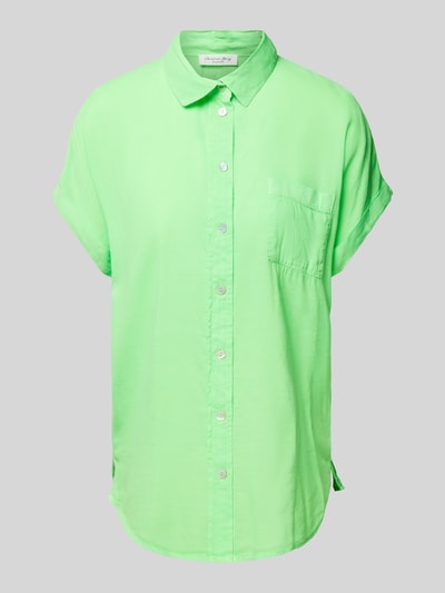 Christian Berg Woman Bluzka koszulowa z kieszenią na piersi Neonowy zielony 1