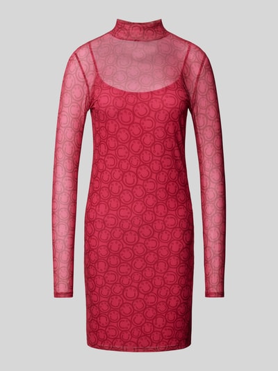 Hugo Blue Knielanges Kleid mit Stehkragen Modell 'Noella' Pink 2