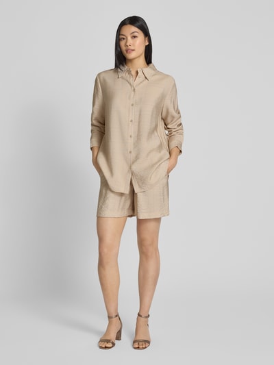 My Essential Wardrobe Relaxed fit korte broek in kreuklook, model 'Kelly' Beige - 1