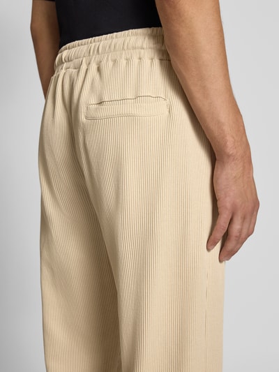 Pegador Wide Fit Sweatpants mit Logo-Stitching Modell 'Rib' Ecru 3