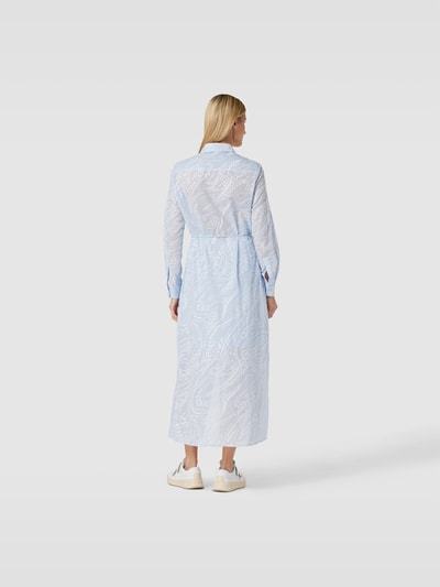 Lala Berlin Hemdblusenkleid mit Allover-Muster Hellblau 5