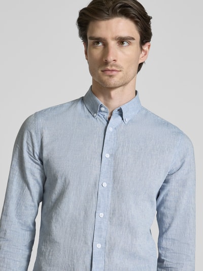 Lindbergh Vrijetijdsoverhemd met knoopsluiting Lichtblauw - 3