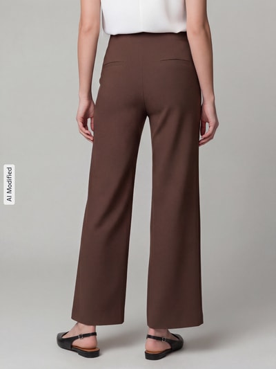 SEDUCTIVE Regular Fit Weite Hose aus Viskose-Mix Modell 'KIMBERLEY' Schoko 5