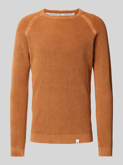 Colours & Sons Strickpullover mit Label-Details Orange 2