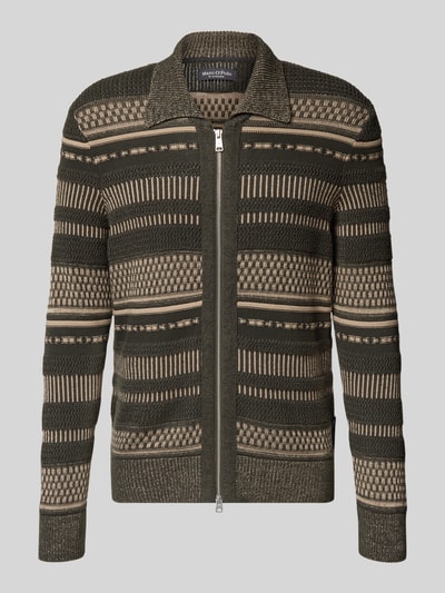 Marc O'Polo Strickjacke aus Baumwoll-Mix Khaki 2