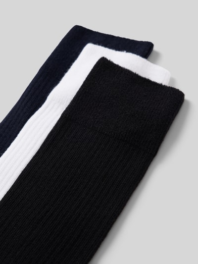 DillySocks Sokken met structuurmotief in een set van 3 paar, model 'Ribbed Black'  - 2