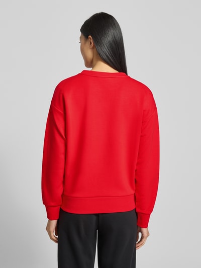 ARMANI EXCHANGE Sweatshirt van viscosemix met labelstitching Rood - 5