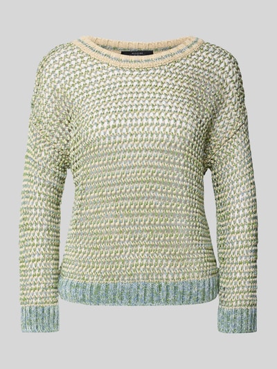 Weekend Max Mara Leinenstrickpullover mit Lochmuster Modell 'LIUTO' Hellgruen 2