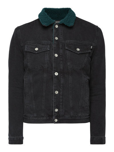 Diesel Jeansjacke mit Teddyfutter Black 2