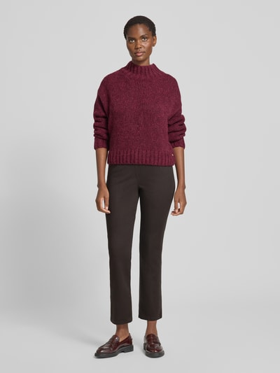 Raphaela By Brax Stoffen broek met elastische band, model 'PAMINA' Chocoladebruin - 1