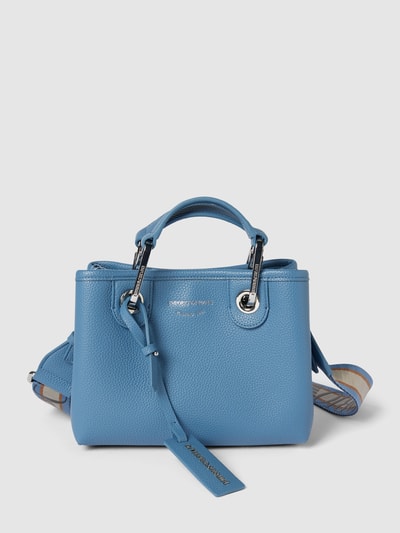 Emporio Armani Shopper mit Label-Anhänger Modell 'MY EA' Bleu 1