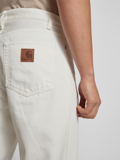 Carhartt Work In Progress Regular fit jeans in 5-pocketmodel, model 'AARON' Offwhite - 3