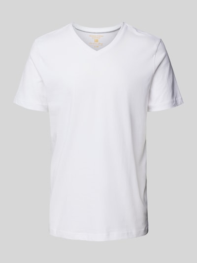 Christian Berg Men T-shirt met V-hals Wit - 2