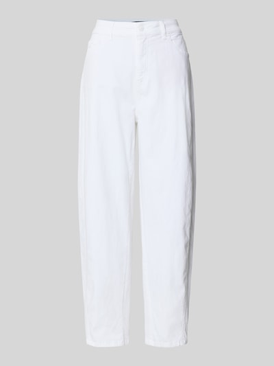 Produktfoto, weiße Relaxed Fit Jeans-Culotte aus Baumwoll-Elasthan-Mix Modell 'HANNI' von Raffaello Rossi, 5-Pocket-Design, 7/8-Länge