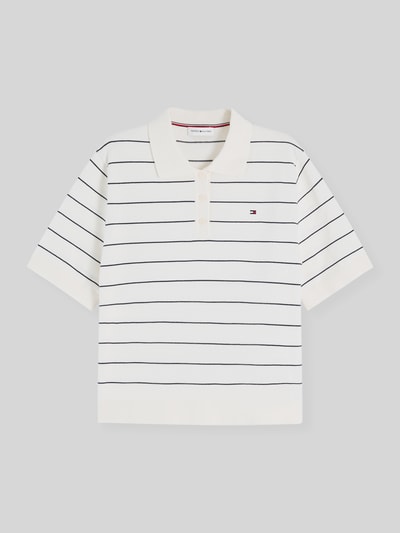 Tommy Hilfiger Regular Fit Pullover aus reiner Baumwolle mit Polokragen Weiss 2