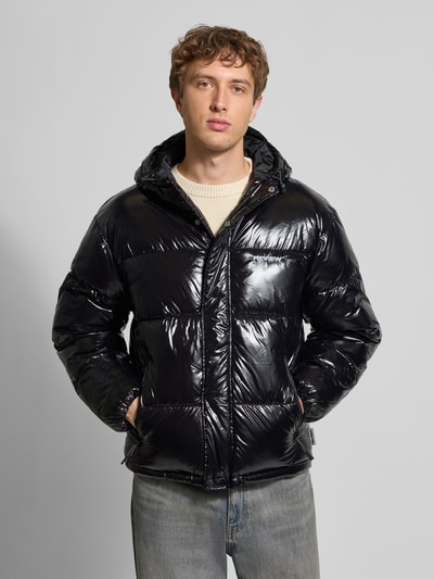 REVIEW Steppjacke mit Label-Detail Black 4