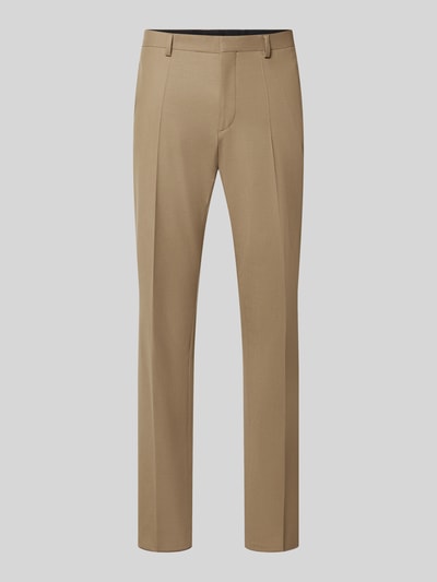 Produktfoto, Super Slim Fit Anzughose aus Woll-Mix Modell 'Hesten253X' von HUGO in Beige mit glatter Struktur, Herren Anzughose von HUGO