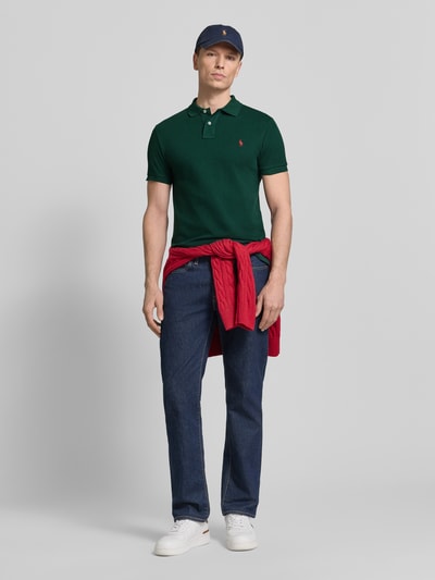 Polo Ralph Lauren Slim Fit Poloshirt aus reiner Baumwolle Dunkelgruen 1
