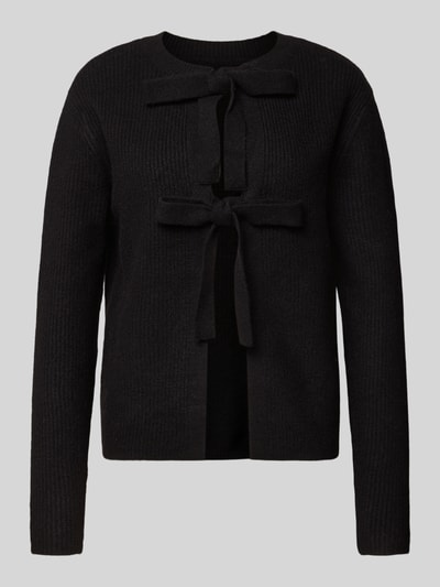 Pieces Regular Fit Strickjacke mit Woll-Anteil Modell 'SILLY' BLACK 2