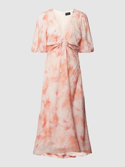 Bardot Sukienka midi z efektem batiku model ‘FARLOW’ Morelowy 2