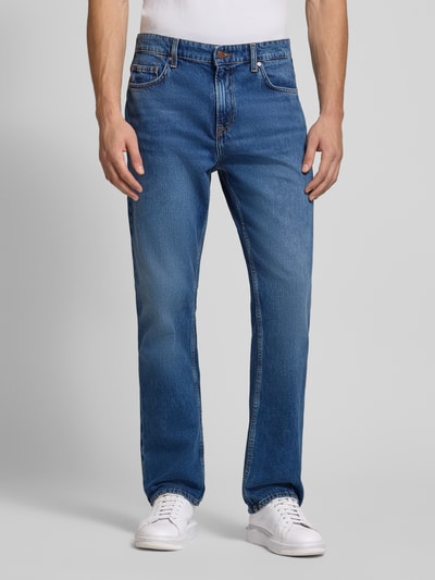 GUESS Straight Fit Jeans aus reiner Baumwolle Modell 'Rodeo' Jeansblau 4