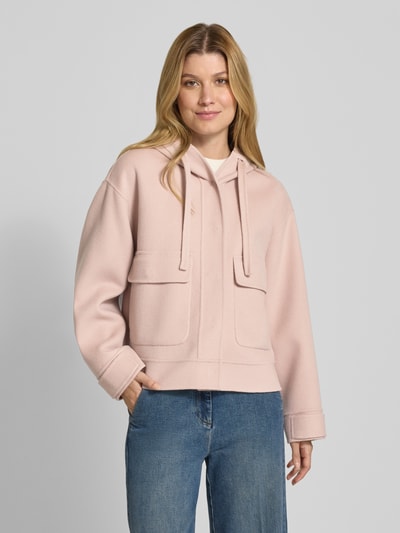 Weekend Max Mara Regular Fit Jacke mit Kapuze aus Woll-Mix Modell 'GARY' Hellrosa 4