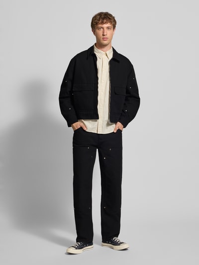 Edwin Jacke aus Wolle mit Pattentaschen Modell 'DOGMA WORK JACKET' Black 1