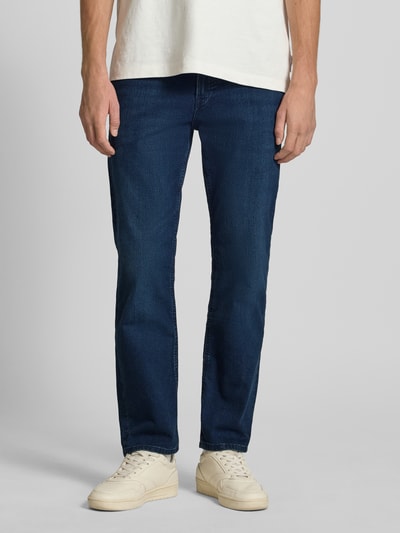 Jack & Jones Straight Fit Jeans mit Eingrifftaschen Modell 'CLARK' Dunkelblau 4