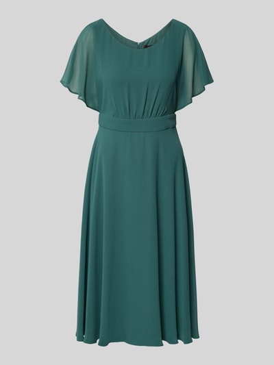 Vera Mont Knielange cocktailjurk met ronde hals Donkergroen - 2